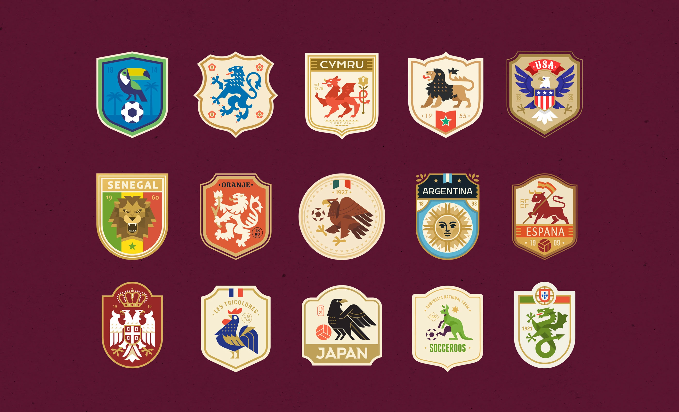 Badge collection. World Cup 2022 :: Behance 16