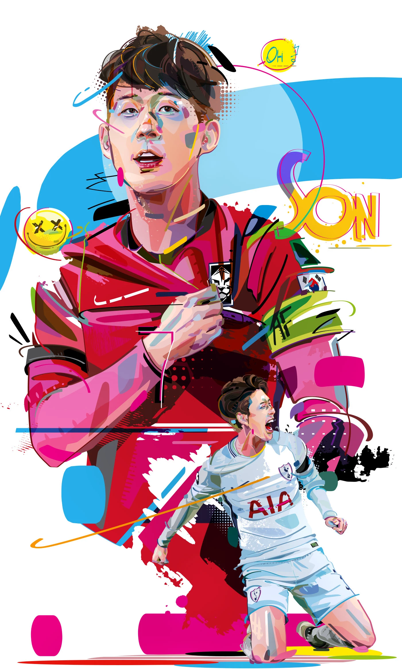 Son HeungMin - For Korea Football exhibition :: Behance 4