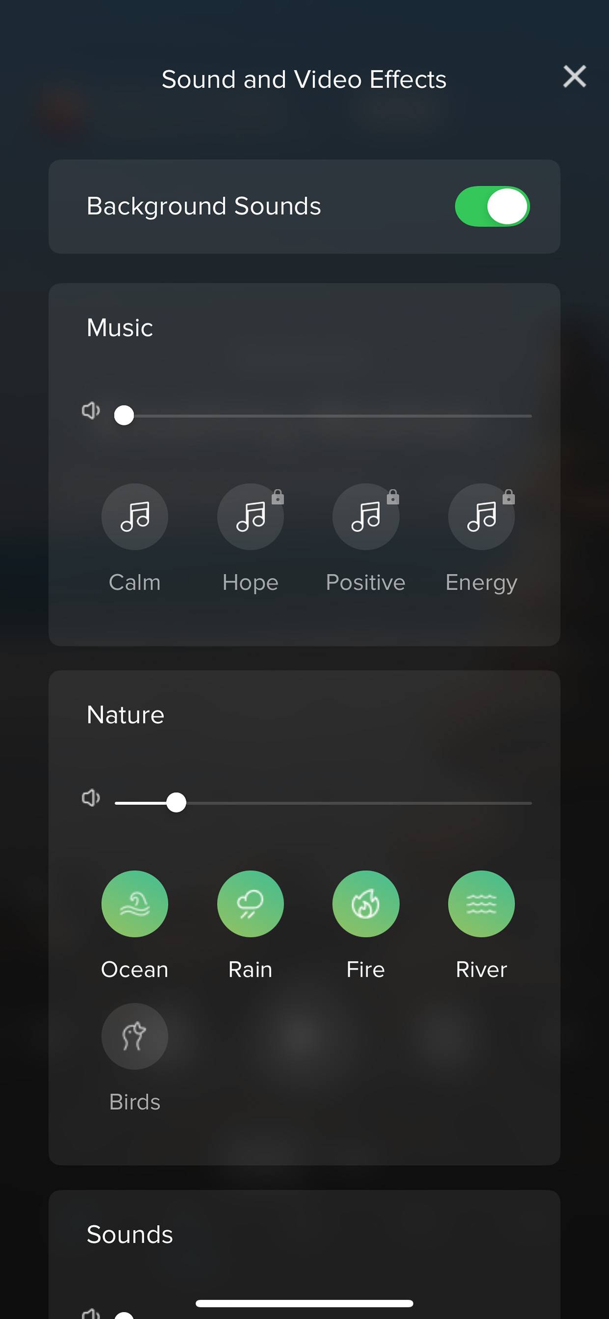设置·背景音效混音器