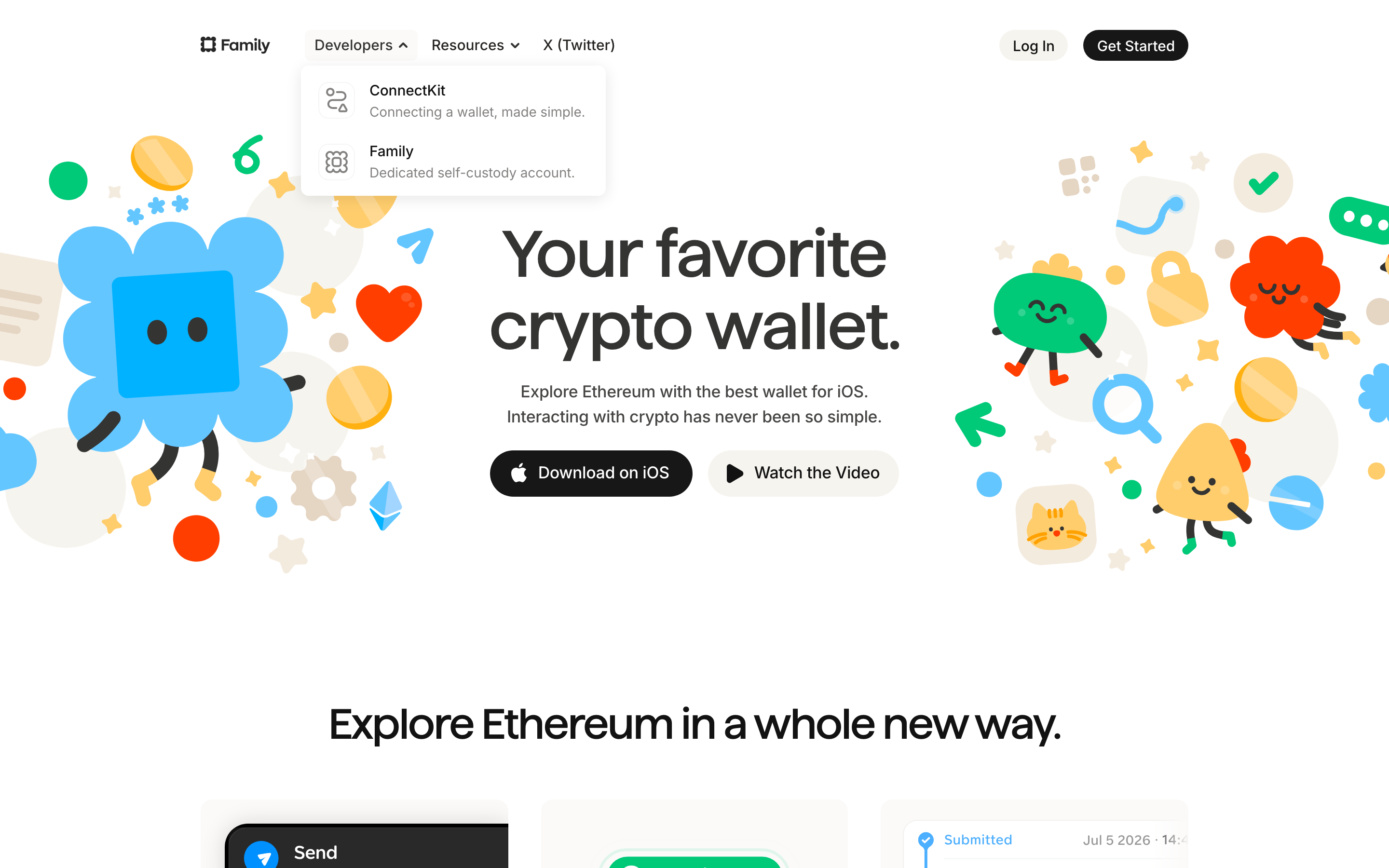 首页 Developers 导航悬停下拉浮层