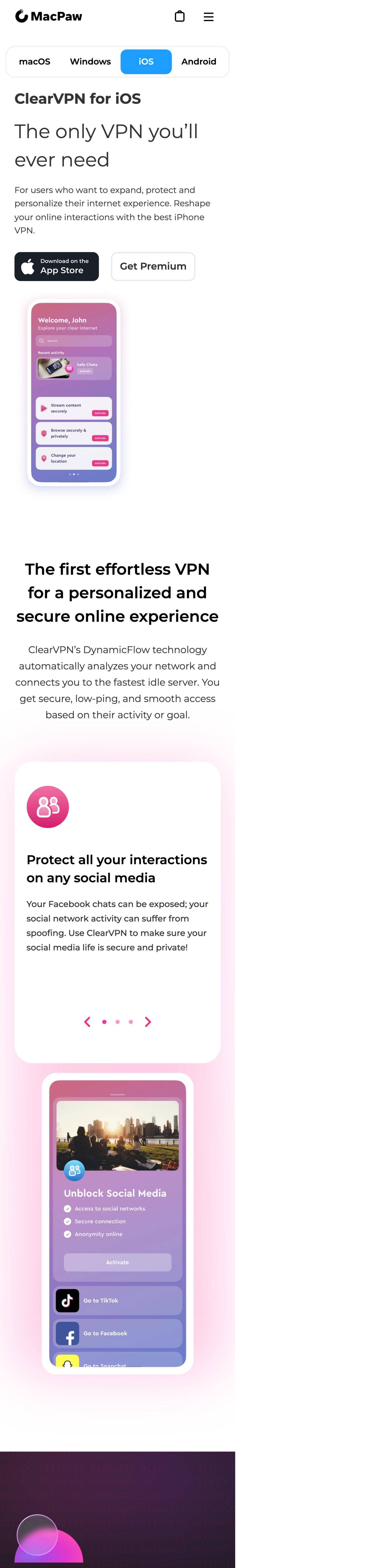 macpaw.com ClearVPN · iOS