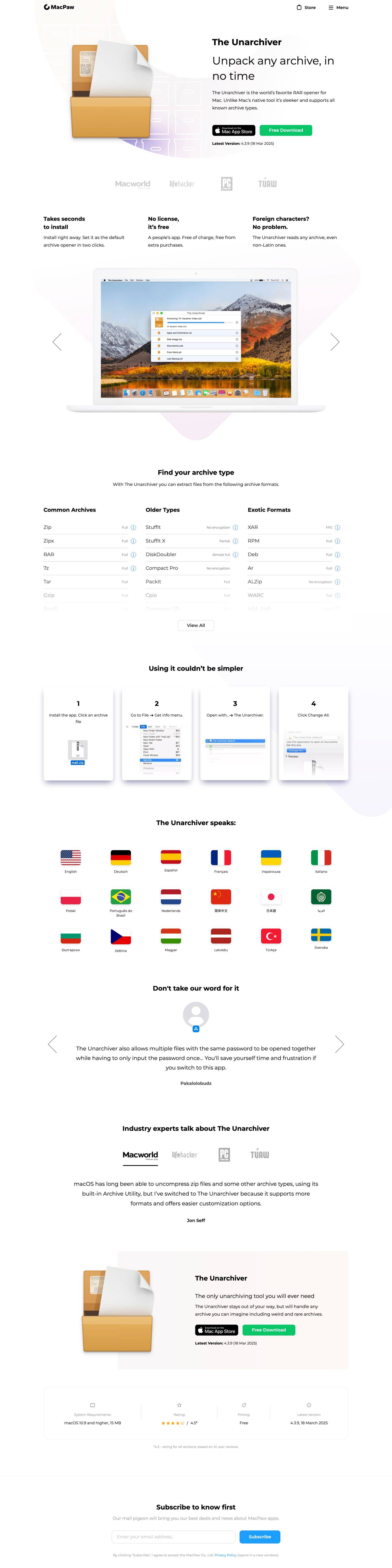 macpaw.com The Unarchiver 解压